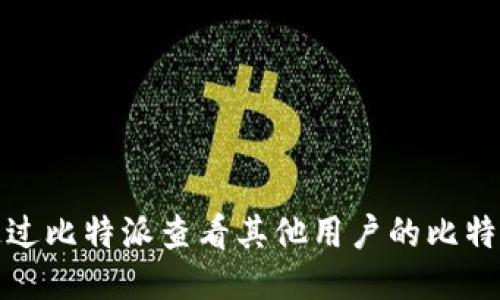 如何通过比特派查看其他用户的比特币地址